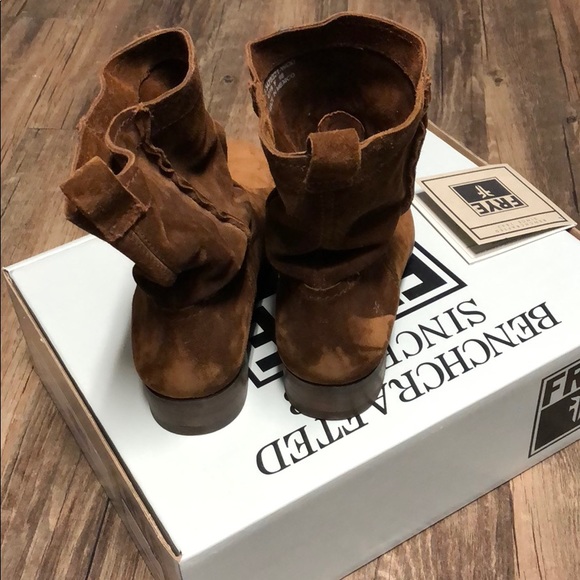 Frye Cara short suede boots, Wood brown, 6.5 - Picture 5 of 8